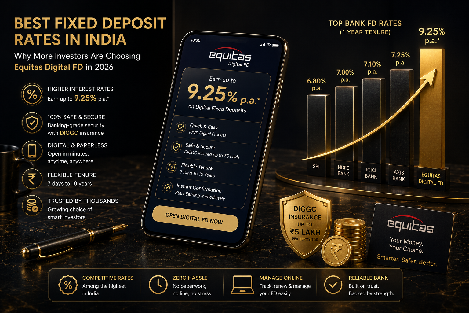 Best Fixed Deposit Rates in India: Why More Investors Are Choosing Equitas Digital FD in 2026