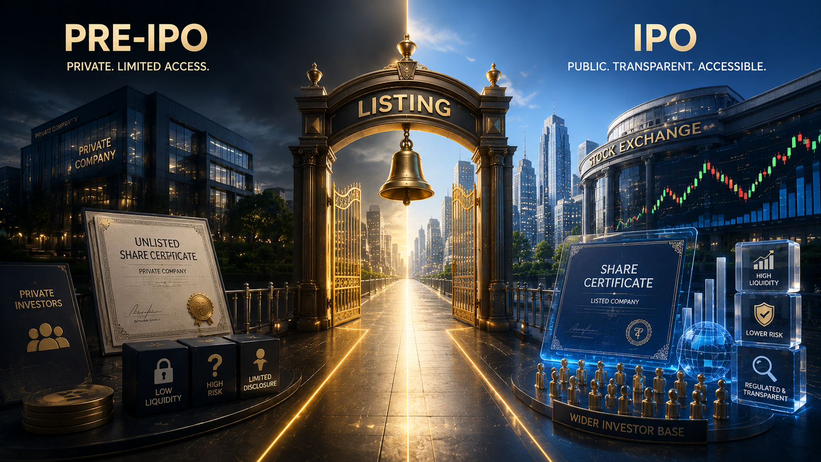 Pre-IPO vs IPO: Key Differences, Risks and Investor Suitability