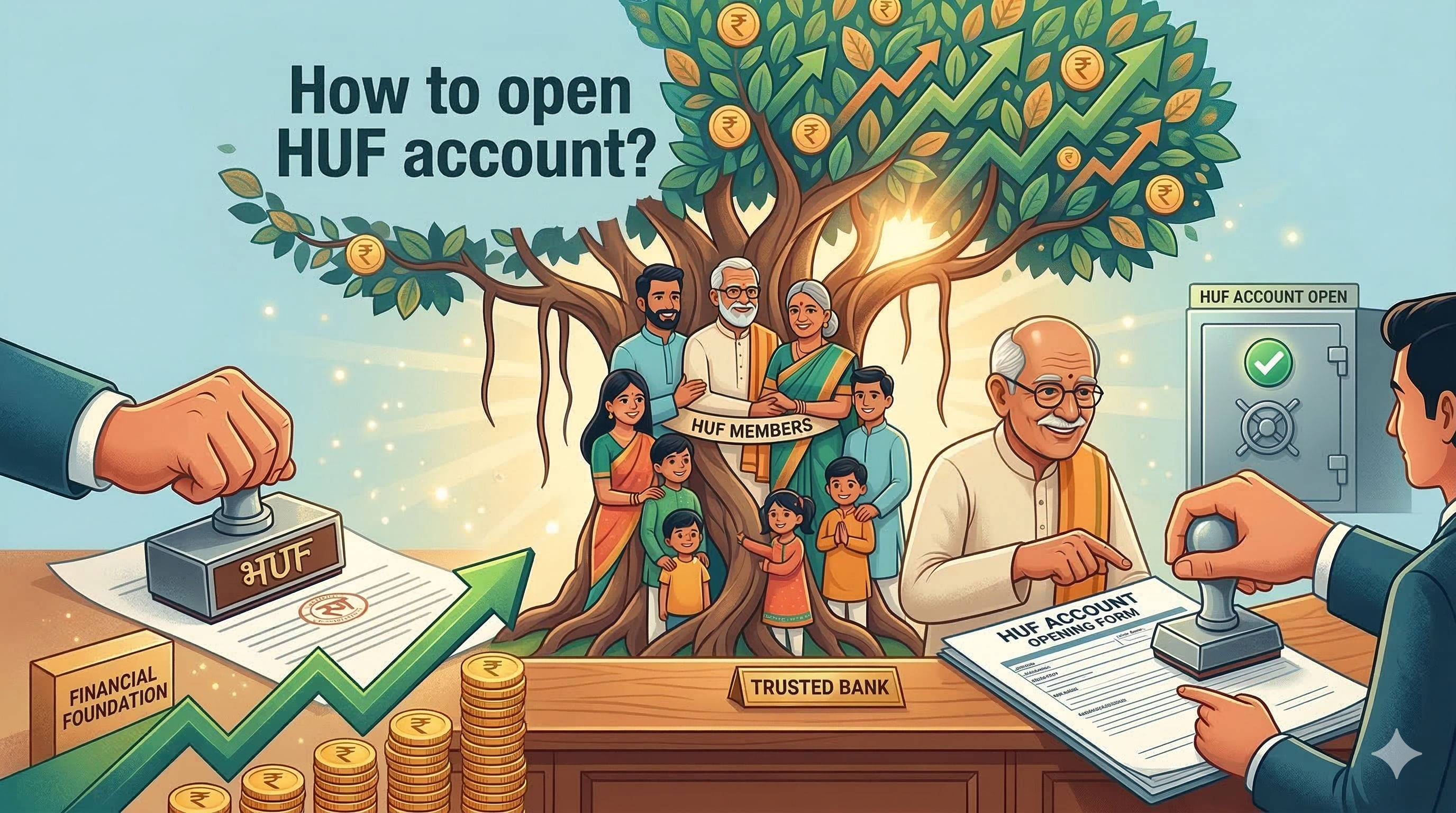 How to Open HUF Account in India: PAN Card, Bank Account, and Demat Process Explained