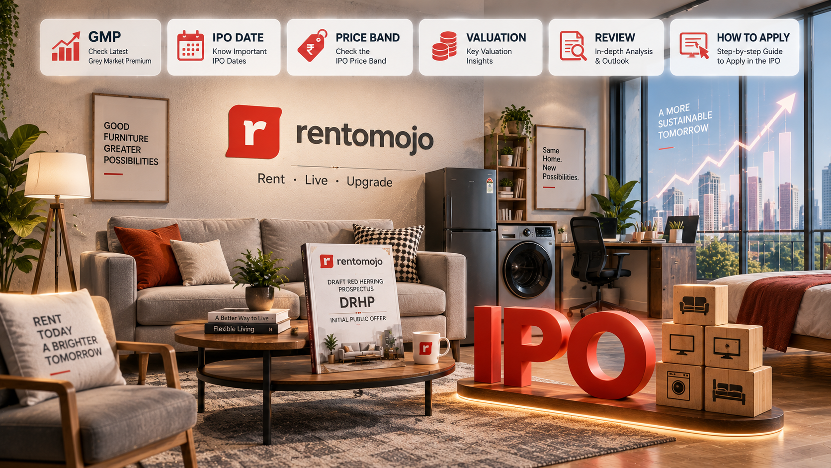 Rentomojo IPO Details: GMP, Date, Price Band, Valuation, Review & How to Apply